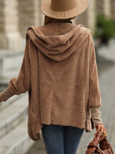 Open Front Teddy Hooded Jacket Ins Street
